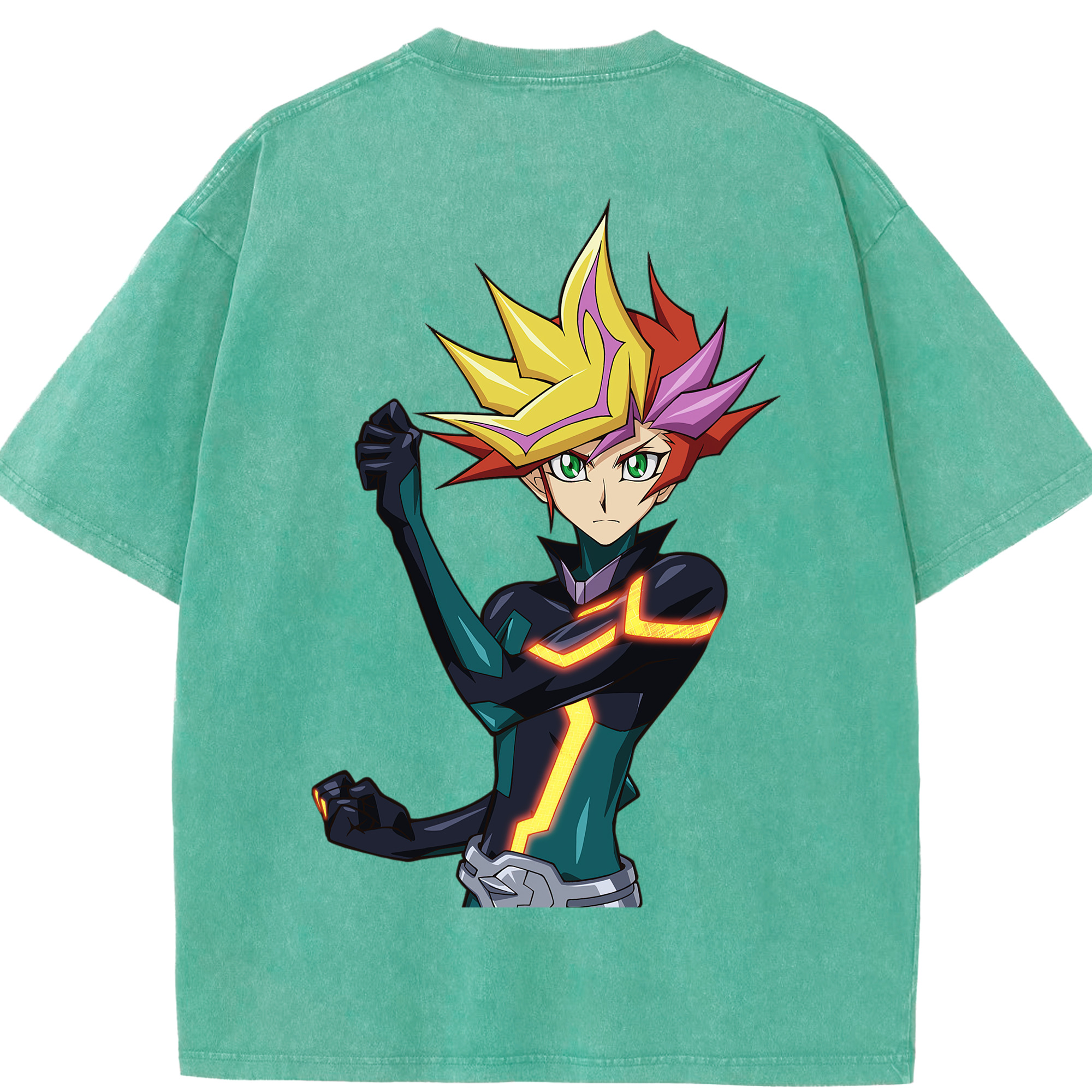 （画像用） 遊☆戯☆王 Yu-Gi-Oh! 綿100% ヴィンテージ風 半袖Tシャツ（背面プリント）